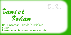 daniel kohan business card